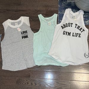 Bundle of 3 NWT VS Pink Tops - 2 Small and 1 XS